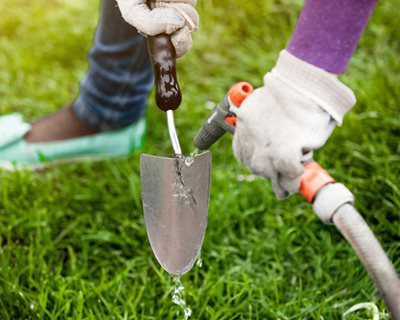 Spade, Hose, Cleaning Garden Tool
"Dream Team's" Portland Garden
Shutterstock.com
New York, NY